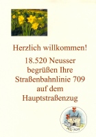 Plakate zur Begrüßung an Glockhammer und Markt